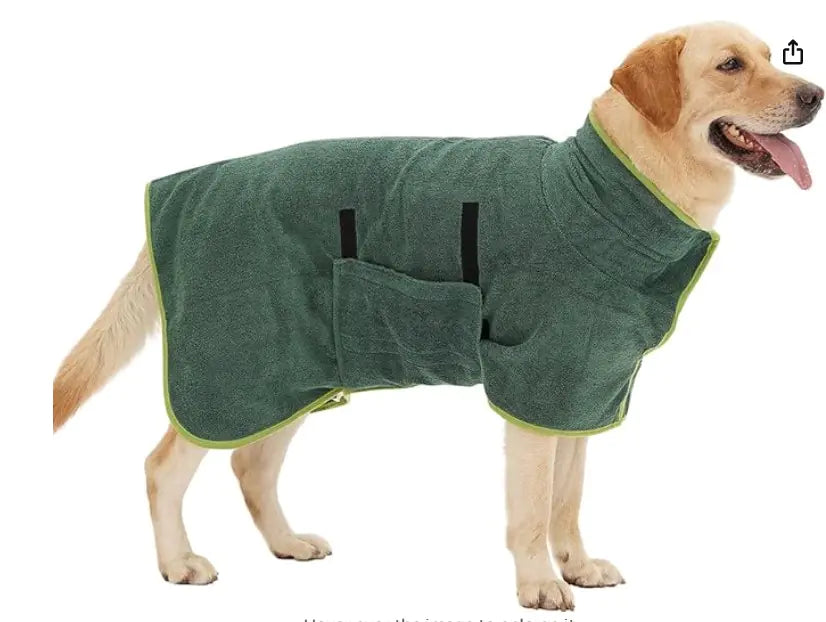 Premium Dog Bathrobe – Ultra-Absorbent Microfiber