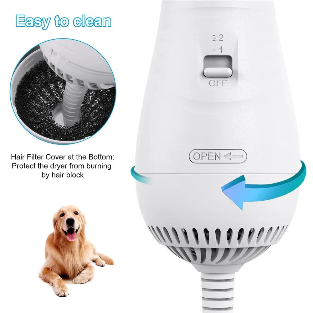 Portable  2 In 1 Dog Hair Dryer Happy Paws Haven .